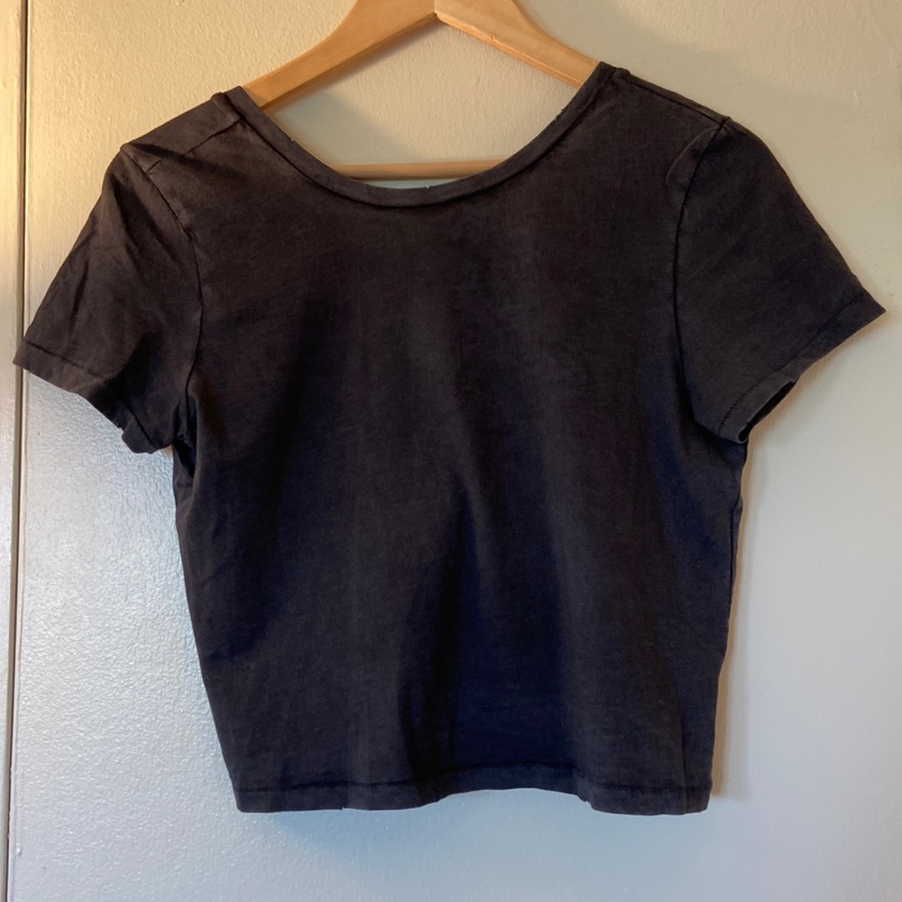 Aerie cropped twist back tee